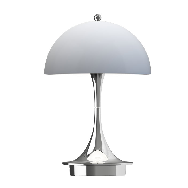 Panthella 160 Portable, Gray, 2.5W, Chrome