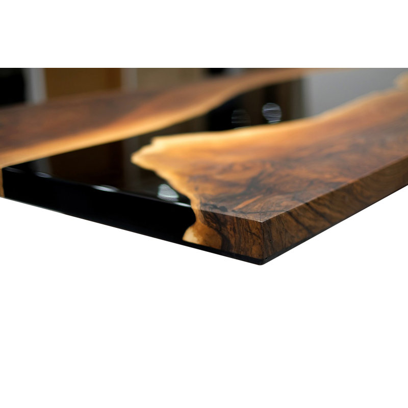 Walnut Solid Wood Base Dining Table, H75 x L244 x W122cm