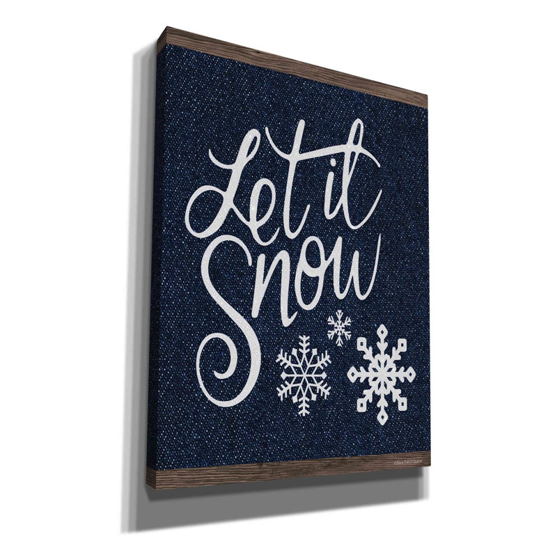 «Let It Snow» par Bluebird Barn, art mural sur toile, H 54 po x l 40 po x P 1,5 po