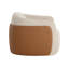 Fauteuil pivotant rembourré - Taupe