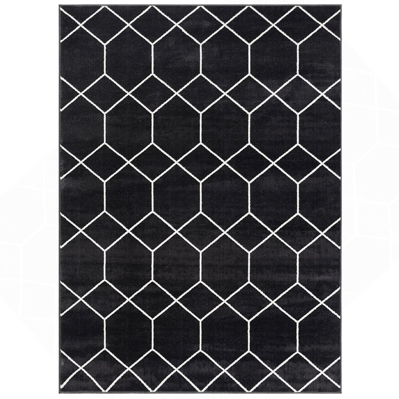 Tapis tissé à motif géométrique Trellis