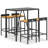 Zarella 40cm Solid Wood Bar Set-2077124355