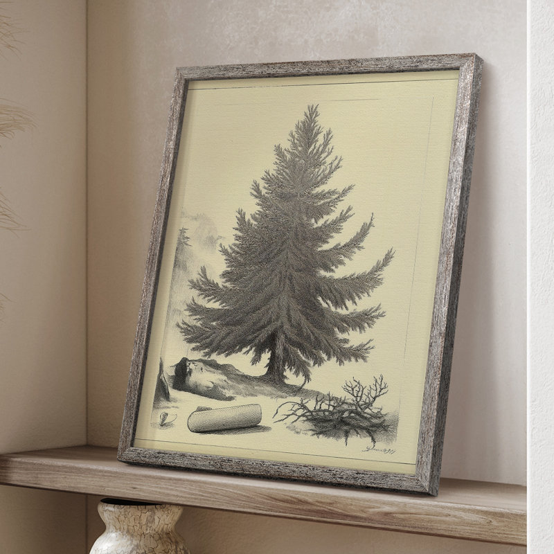 «Christmas Holiday Art», reproduction encadrée Lxxxv - bois massif, H 15 po x l 12 po