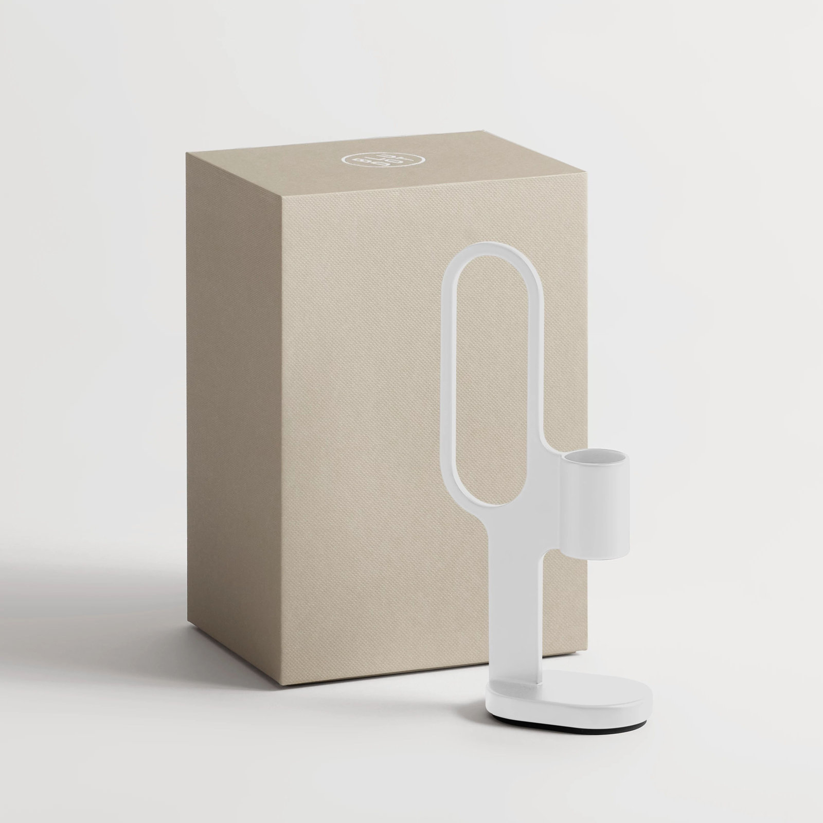 Who Goes There? Candle Holder, White