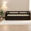 Lit en bois extensible peu encombrant, lit de jour moderne avec lit gigogne