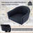 Swivel Upholstered Adjustable Height Bar Stools with Back & Arms (Set of 2)-1882724379-1882724373