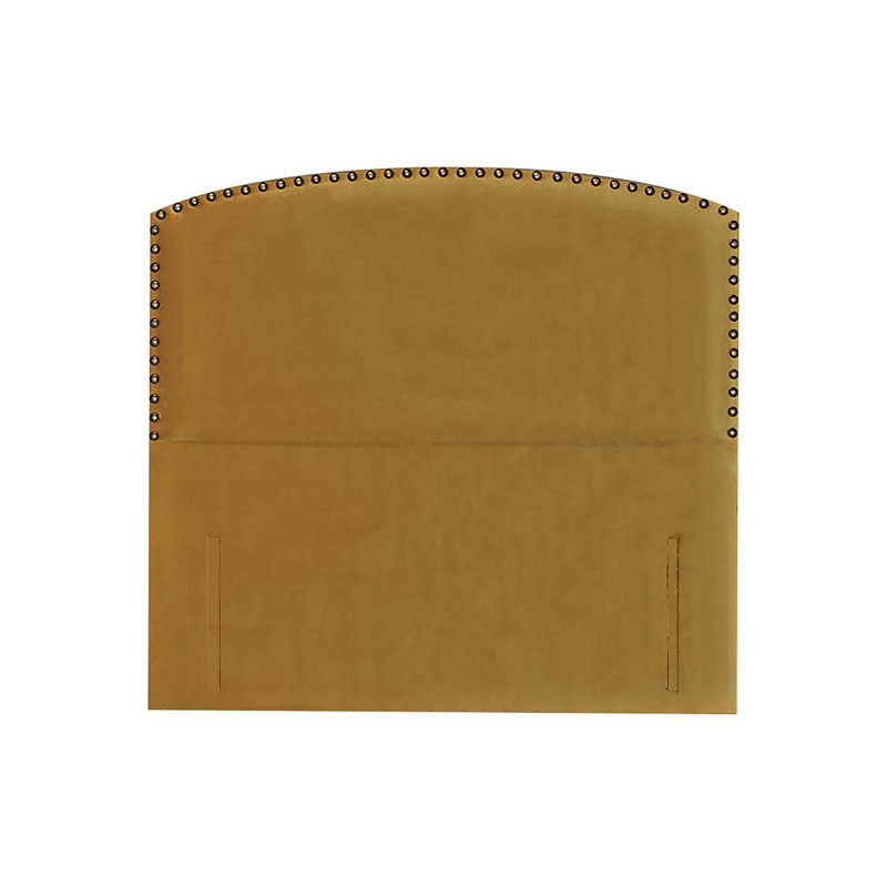 Poire Upholstered Headboard, Kingsize (5'), Plush Velvet, Mustard