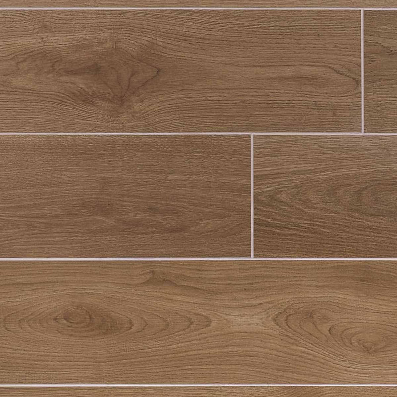 Oaktree 7x60 XL Wood Look Matte Porcelain Tile, Dark Brown