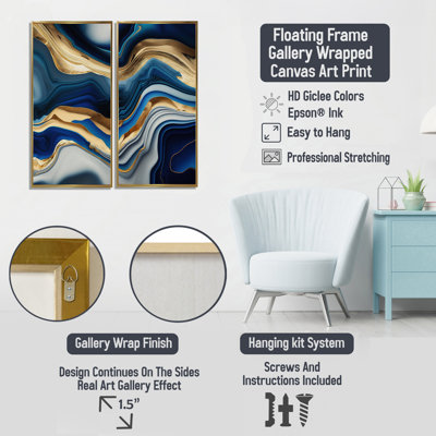 Vinyl Record Rhythm Resonance I - Fashion Vinyl Records Wall Art 2-Panels