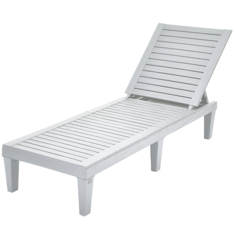 Elainea Outdoor Chaise Lounge, Off White