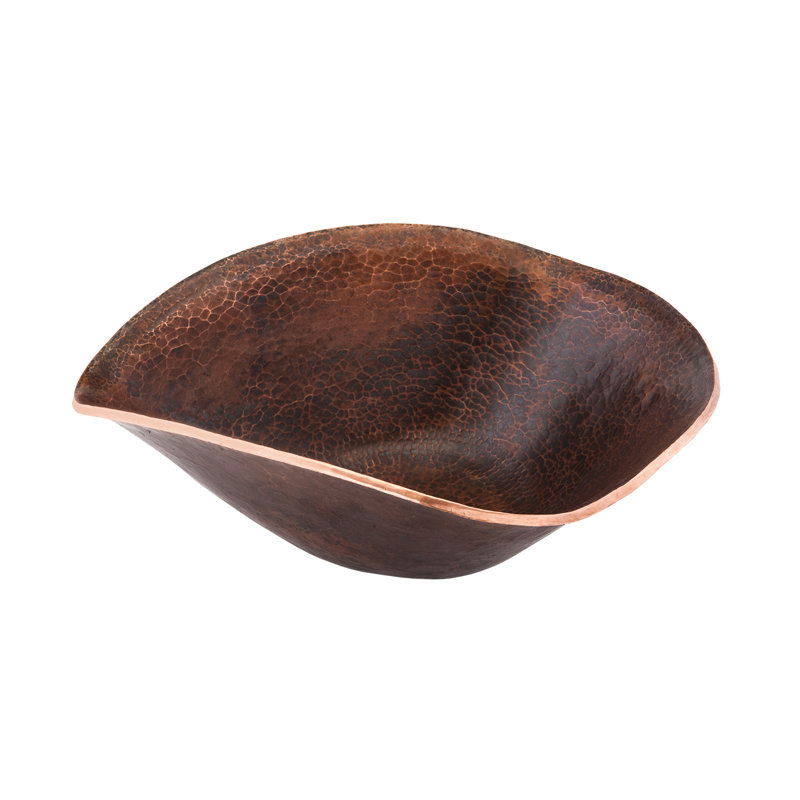 17" Free Form Hand Forged Old World Copper Vessel Sink