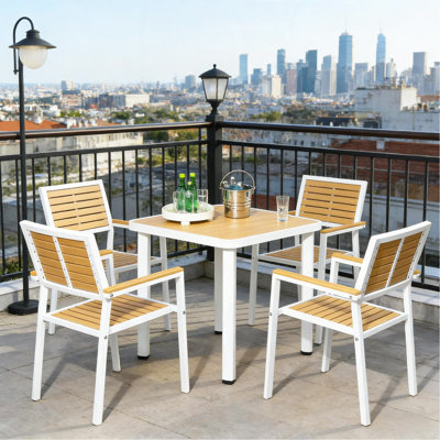 Outdoor Dining Furniture Set,5Pc Patio Table And Chairs Set