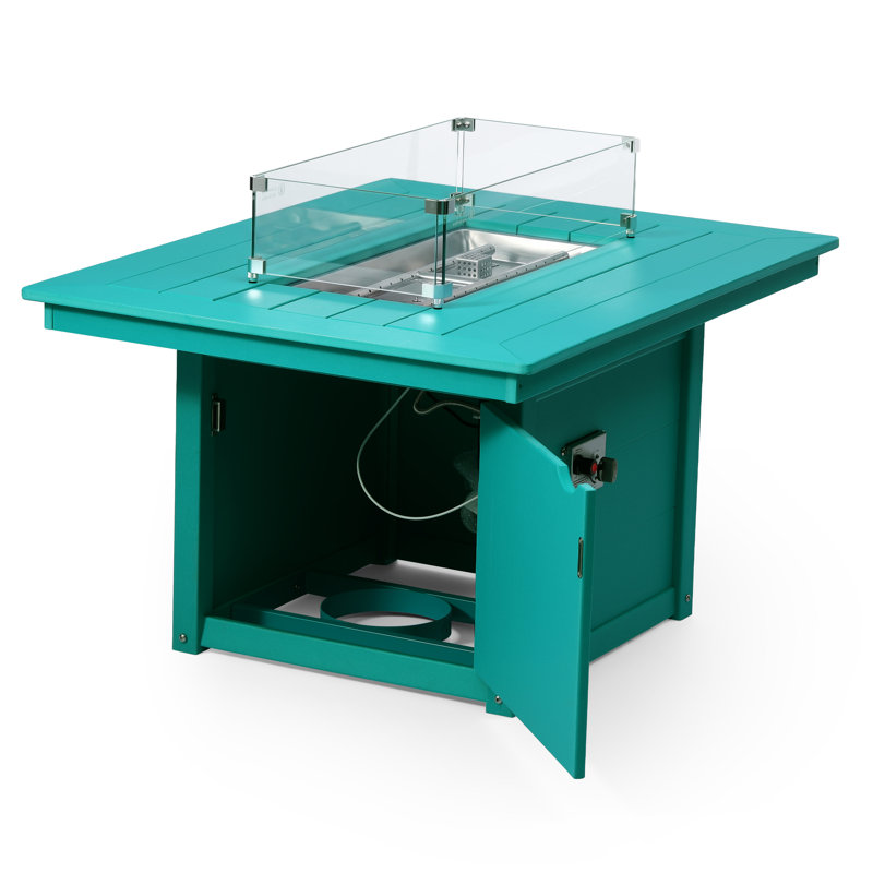 Table de foyer rectangulaire de 34 po x 46 po, 31.5" H x 46" W x 35" D, Teal