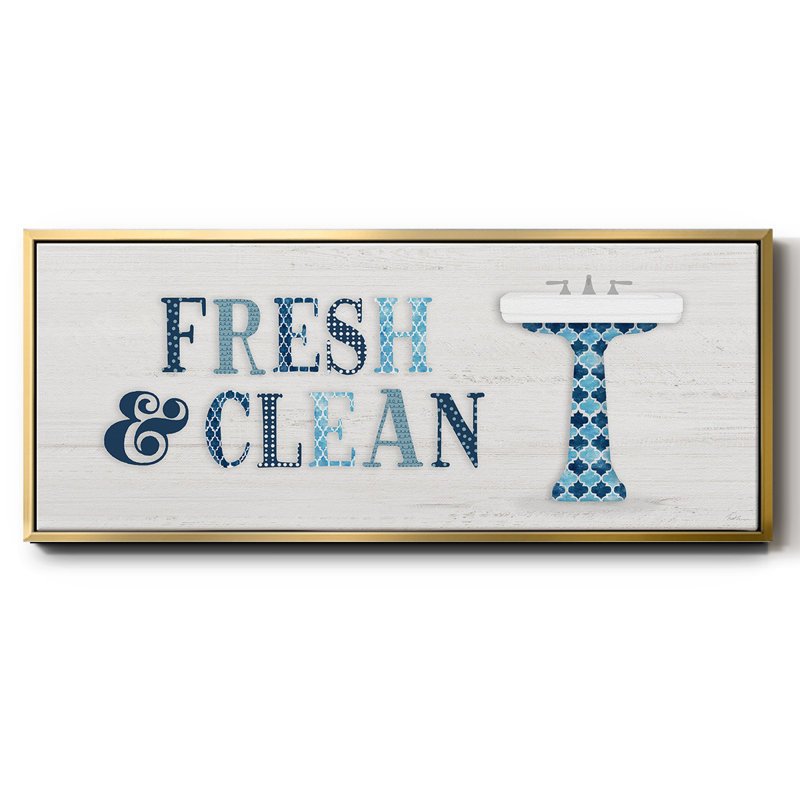 Fresh and Clean- Framed Canvas, 12" H x 30" W