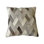 Chevron Patchwork Genuine Cowhide & Wool Throw Pillow (Cover & Insert)