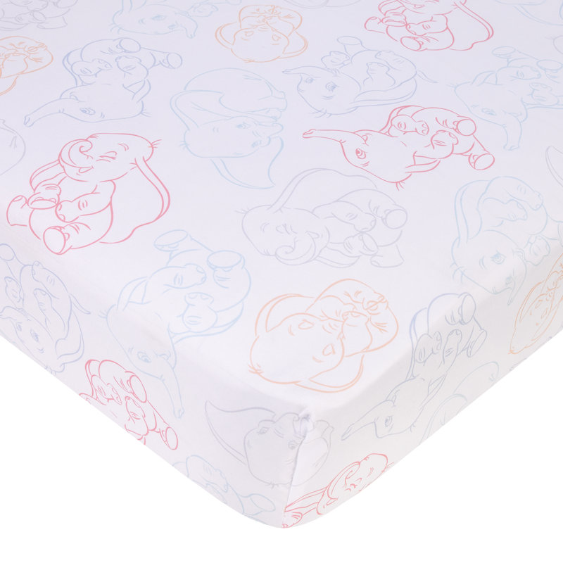 Drap-housse pour lit de bébé NoJo Disney Dumbo