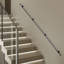 Main courante d'escalier noire de 12 pi, barre de sécurité murale pour les marches intérieures et extérieures
