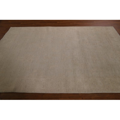 Oriental Hand-Knotted Rectangle 5'7"" x 8'5"" Wool Area Rug in Green -  Rugsource, XYZ-6170