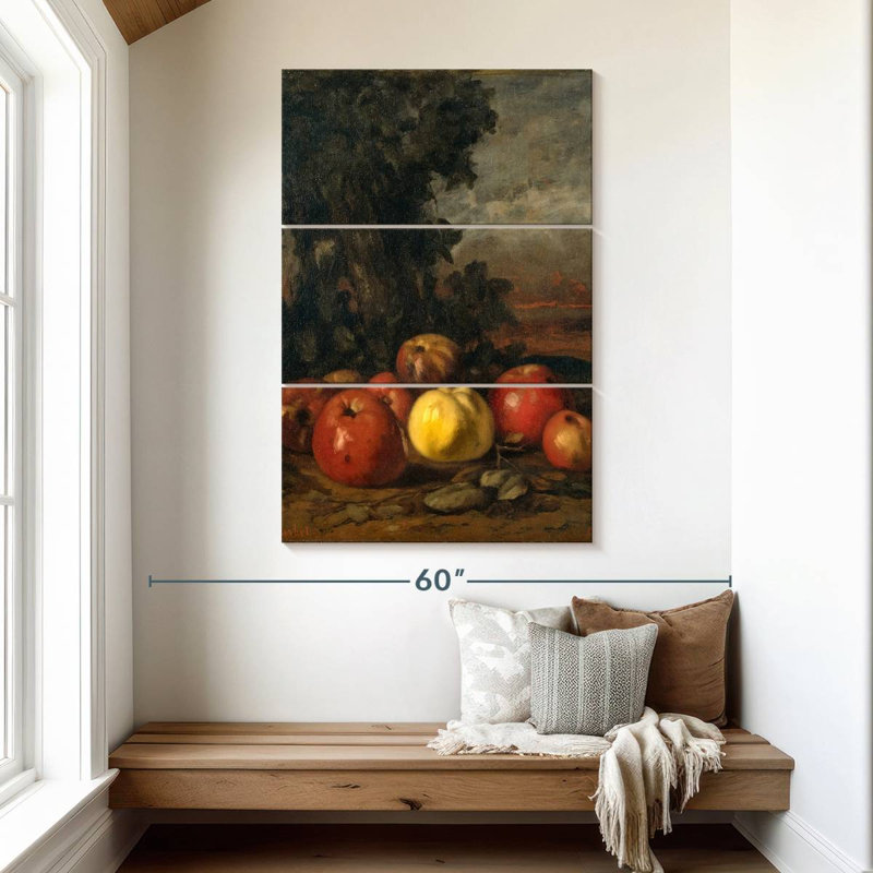 Yarlin nature morte avec pommes 1872, H 50 po x l 32 po
