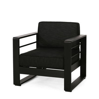 Bay Mp1 Dark Gray Aluminium Outdoor Seating Chair, Club Type, 32.54 In. Depth, 26.69 Width, 25.28 Height Chair For Fishing Spot,