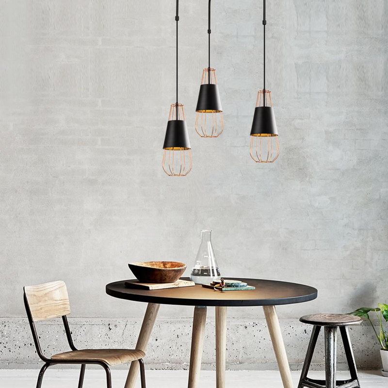 Luminaire suspendu géométrique à 3 lumières Myrtle