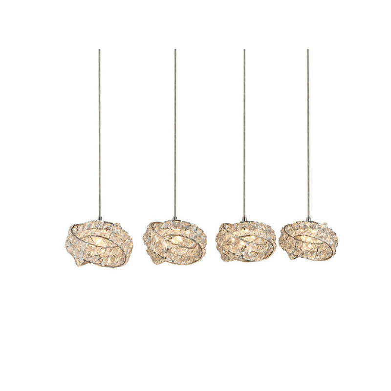 4 - Light Chrome Kitchen Island Pendant