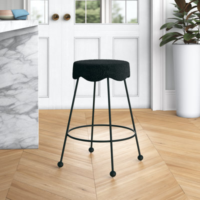 Fleur Boucle Fabric Counter Stool