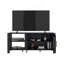 Meuble télé 65 po avec 5 tablettes ouvertes, 2 portes et console multimédia moderne pour le rangement dans le salon Freedom