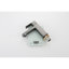Robinet de salle de bain gris 1,5 / GPM, matériau en zinc, levier simple fixé au comptoir, poignée de finition de style moderne, aspect-122074392