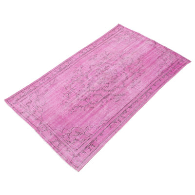 Okun One-of-a-Kind 5'7" X 9'7" 2000s Wool Area Rug in Pink