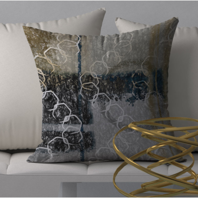 Geometric Reversible Throw Pillow, 24" x 24"