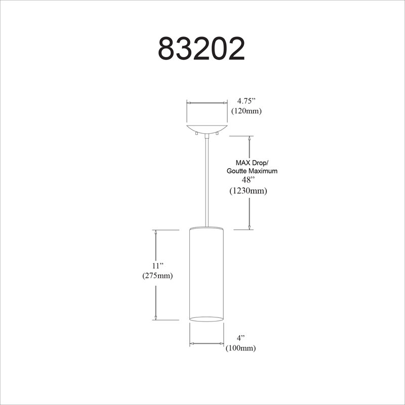 Luminaire suspendu cylindrique 1 lumière Nickolas, Blanc