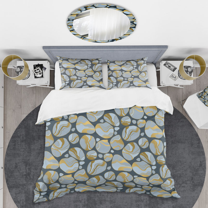 Retro Art Deco - Mid century bedding set - Modern Mid-century Bed cover set, King Duvet Cover + 2 Shams