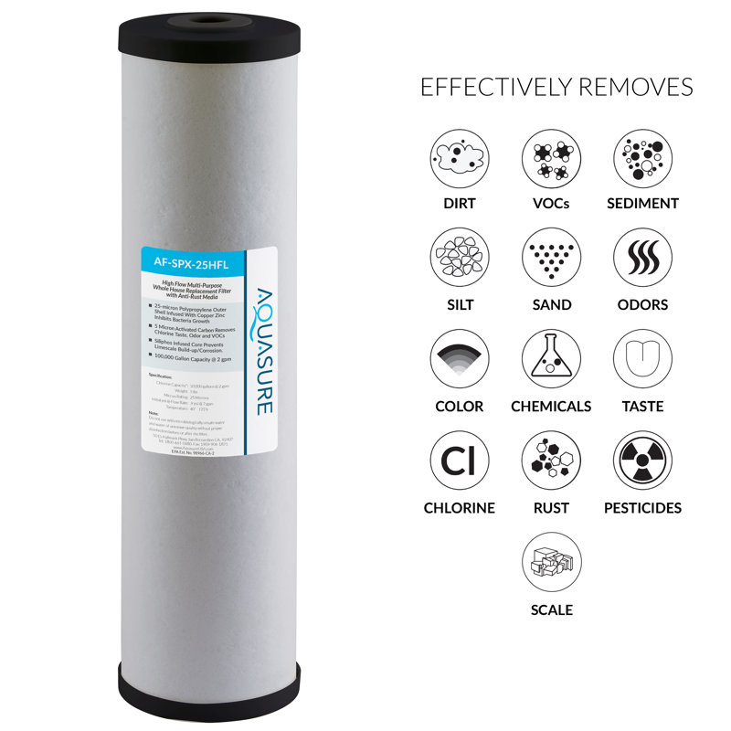 Aquasure Fortitude V2 Large Sediment Carbon Zinc Replacement Filter