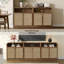 Boho - Buffet en rotin avec rangement ouvert et tablette réglable