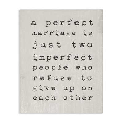 «A Perfect Mariage» par Daphne Polselli, reproduction d'art textuel sur toile