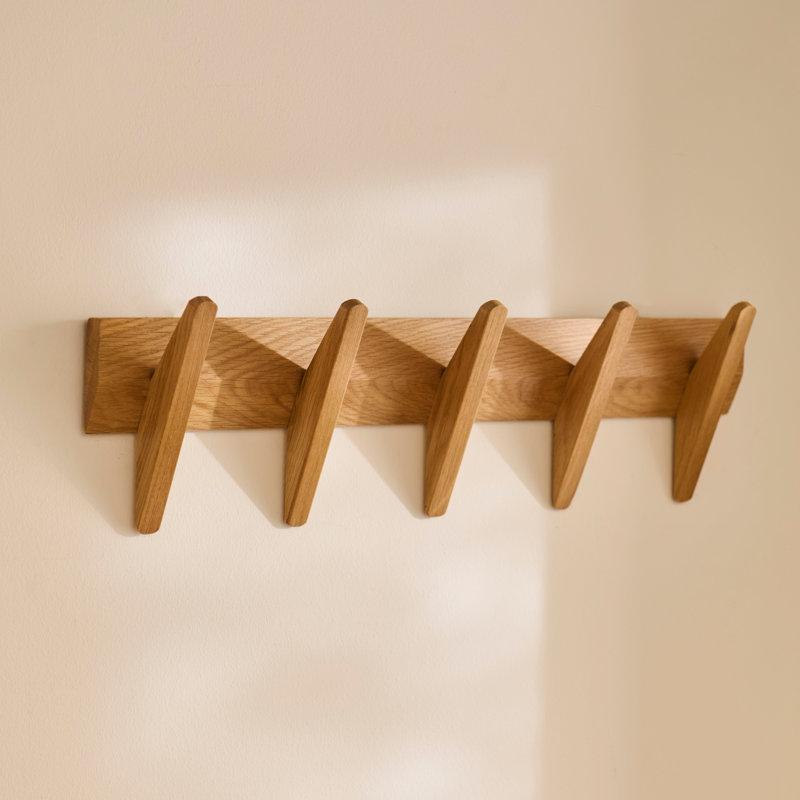 Small Coat Rack, Pale Oak, 60cm