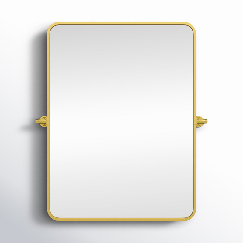 Bellatrix Metal Rectangle Wall Mirror, Black