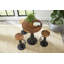 Floral Swivel Solid Wood 30'' Bar Stool