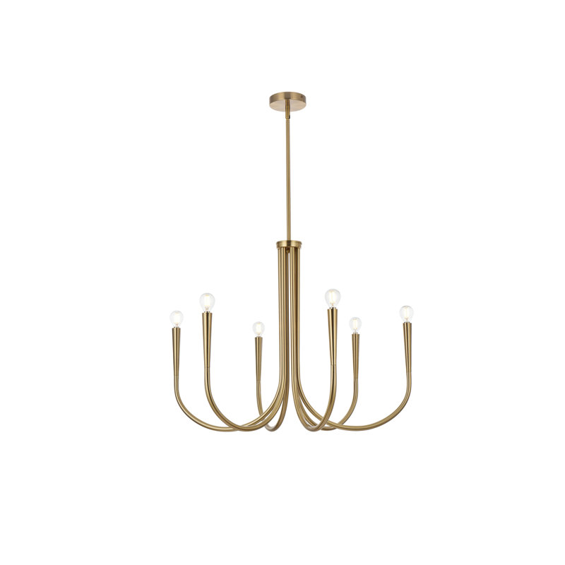 Catalena 6-Light Chandelier, Or, H 23 po x l 30 po x P 30 po