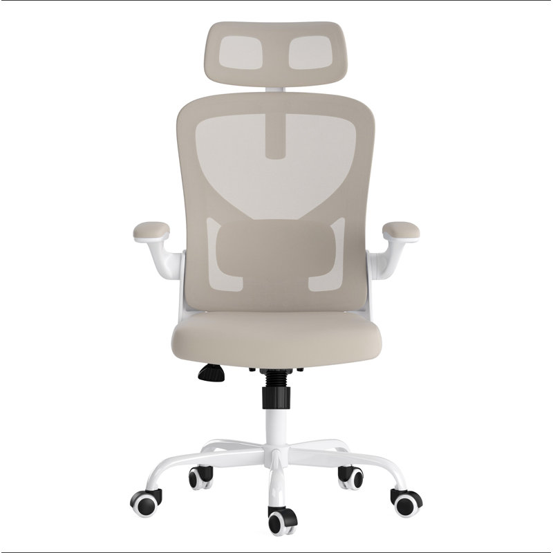 Chaise de bureau ergonomique, chaise de bureau avec appui-tête, chaise d'ordinateur à haut dossier avec accoudoirs et support lombaire réglable pour la salle d'étude de bureau à domicile