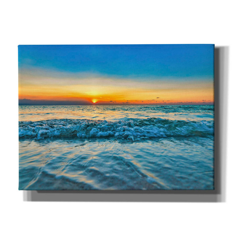 «Calm Aruba Blue on Canvas» par Mark A Paulda, reproduction, H 40 po x l 54 po x P 1,5 po