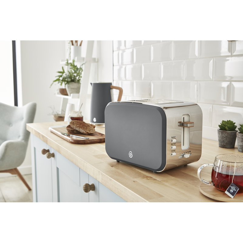 Nordic 2 Slice Toaster, Grey