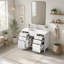 Meuble-lavabo 47,25 po avec lavabo, blanc pour rangement de salle de bain