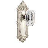 Grandeur Grande Victorian Plate Privacy with Baguette Crystal Door Knob