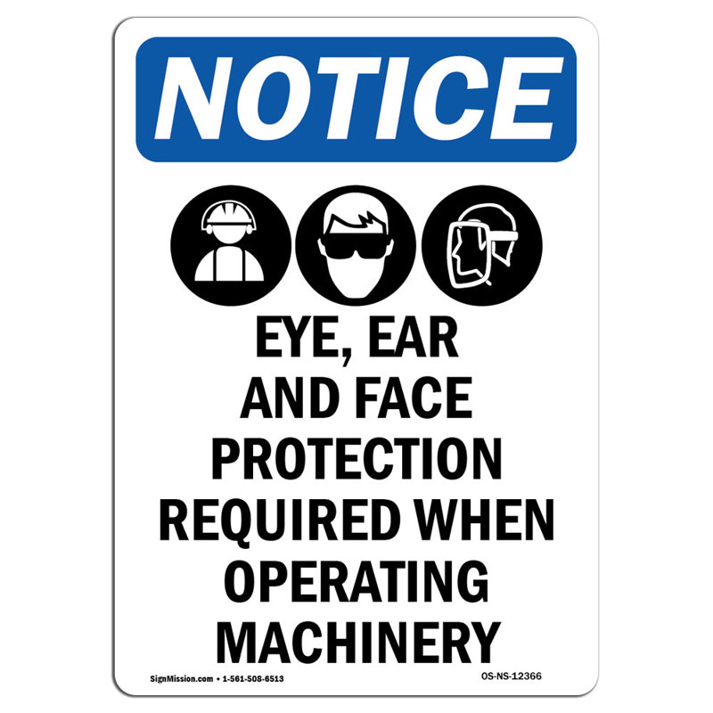 Eye Ear and Face Sign with Symbol