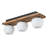3-Light Wood Flush Mount