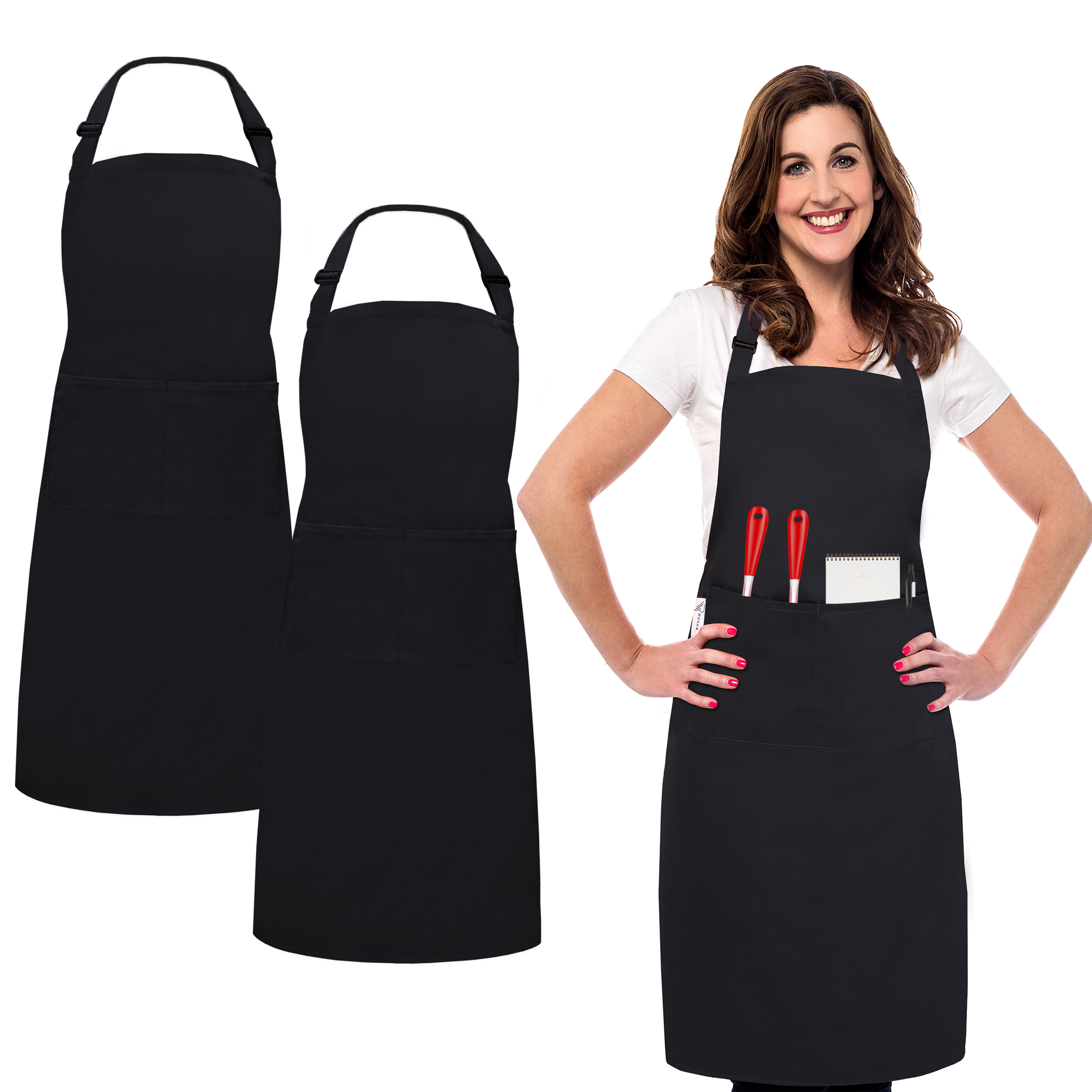 Buy White Disposable Aprons 28 x 36 Durable PP 55 gsm