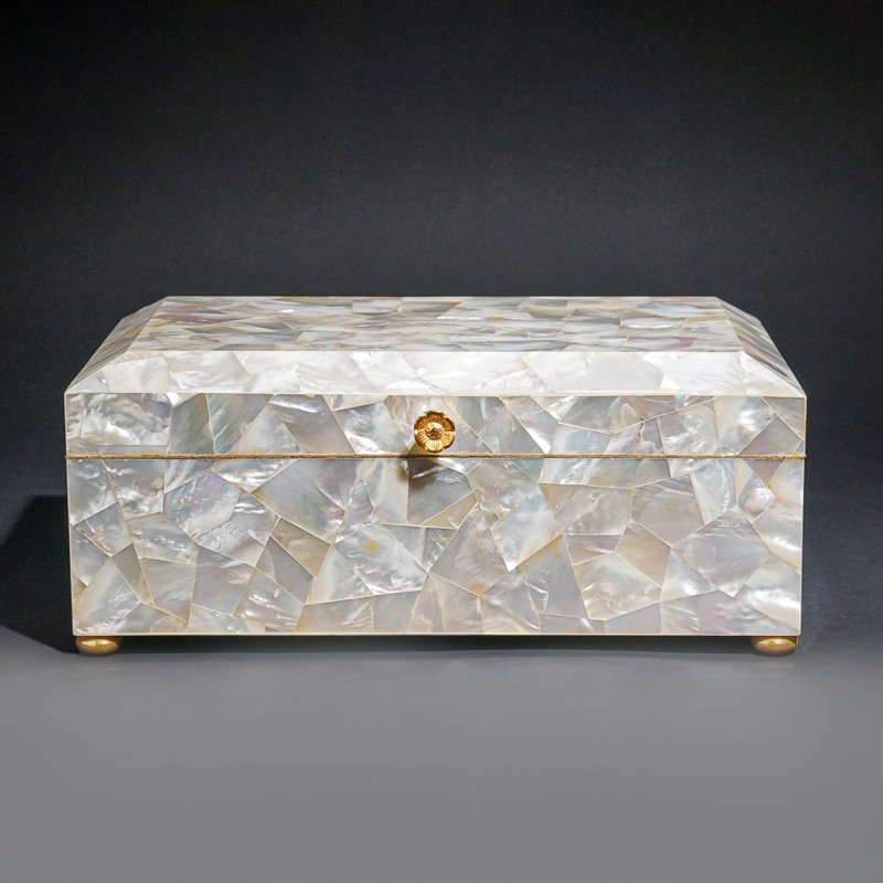 Genuine Large Mother of Pearl Jewelry Box