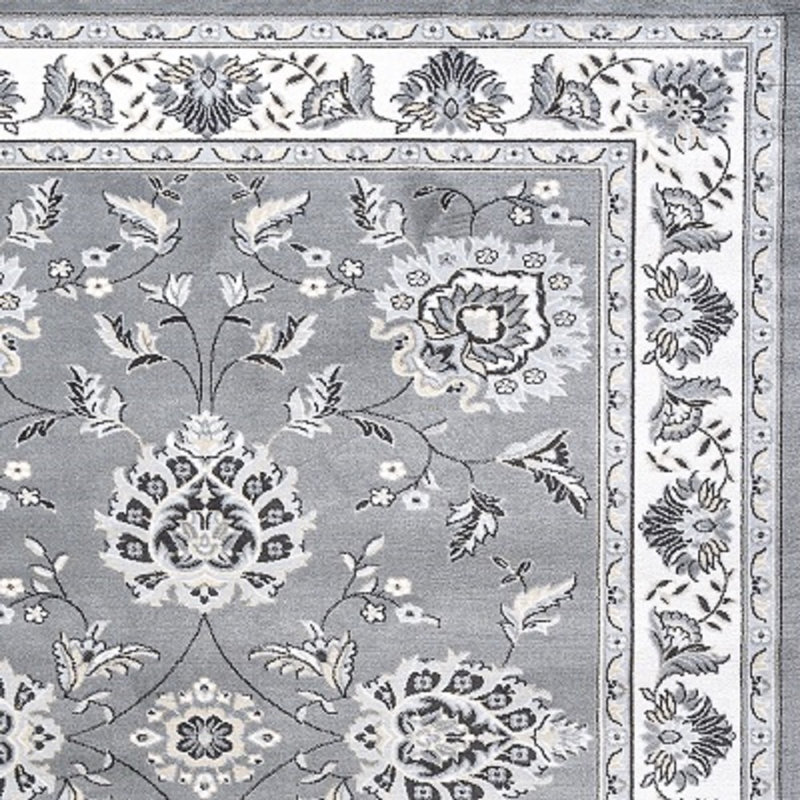 Yeghivart French Cottage Gray/Cream Rug, Rectangle 4' x 6'
